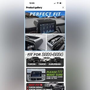 NWT Car Dashboard Organizer for Yukon, Tahoe, Suburban - Black